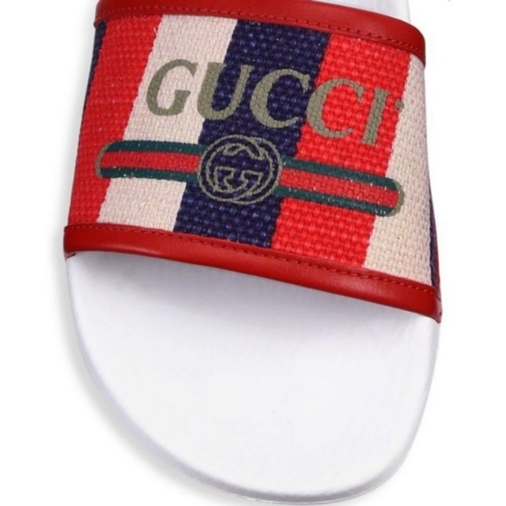 Gucci Pursuit Canvas Pool Slides - Picture 2 of 8